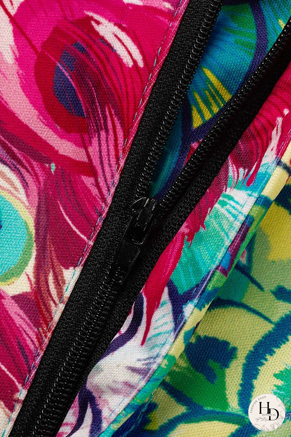 Turquoise Fashion Casual Print Cardigan Pants Turndown Collar Plus Size Two Pieces