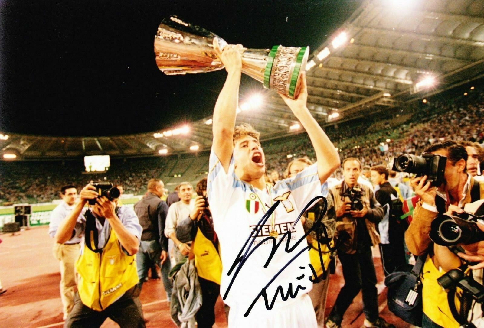 Hernan Crespo Signed 12X8 Photo Poster painting Lazio & Argentina AFTAL COA (1607)