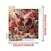 Roses rouges en forme de c&oelig;ur pour la Saint-Valentin, kit sp&eacute;cial de drill partiel en diamant 5d pour adultes d&eacute;butants d&eacute;coration int&eacute;rieure peinture