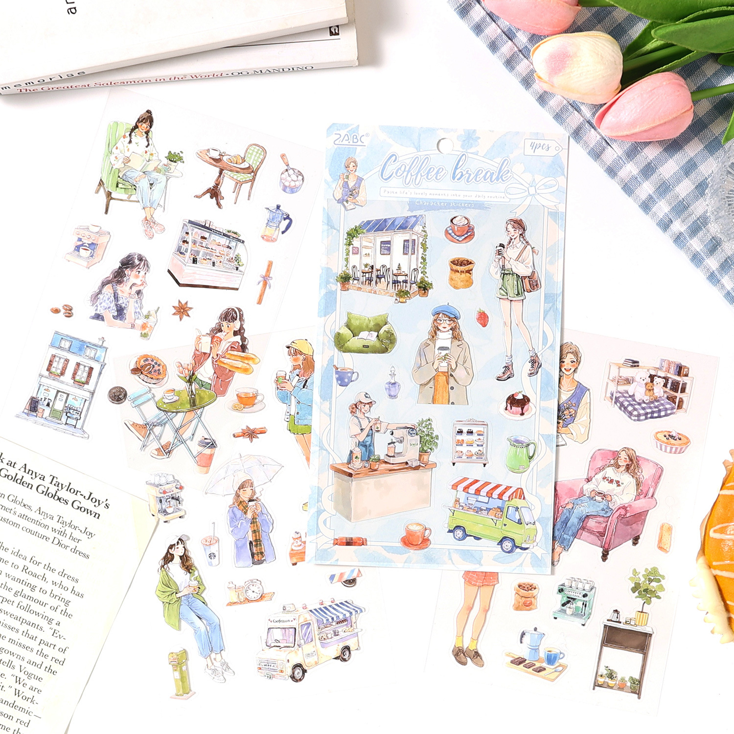 PET 스티커 - 펀 타임 컬렉션 시리즈 빈티지 캐릭터