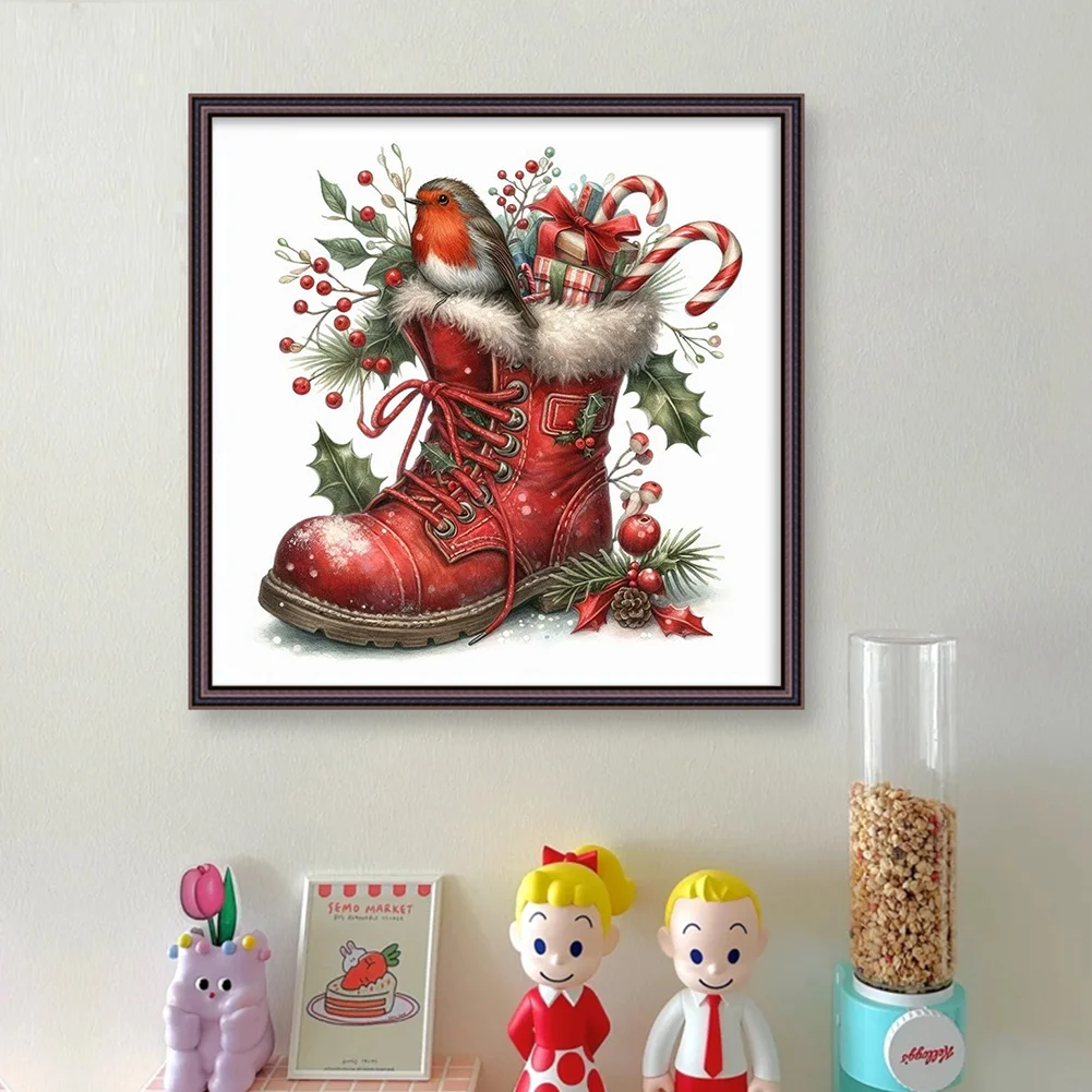 11CT Full Stamped Cross Stitch Kit - Christmas Boots (40*40cm)