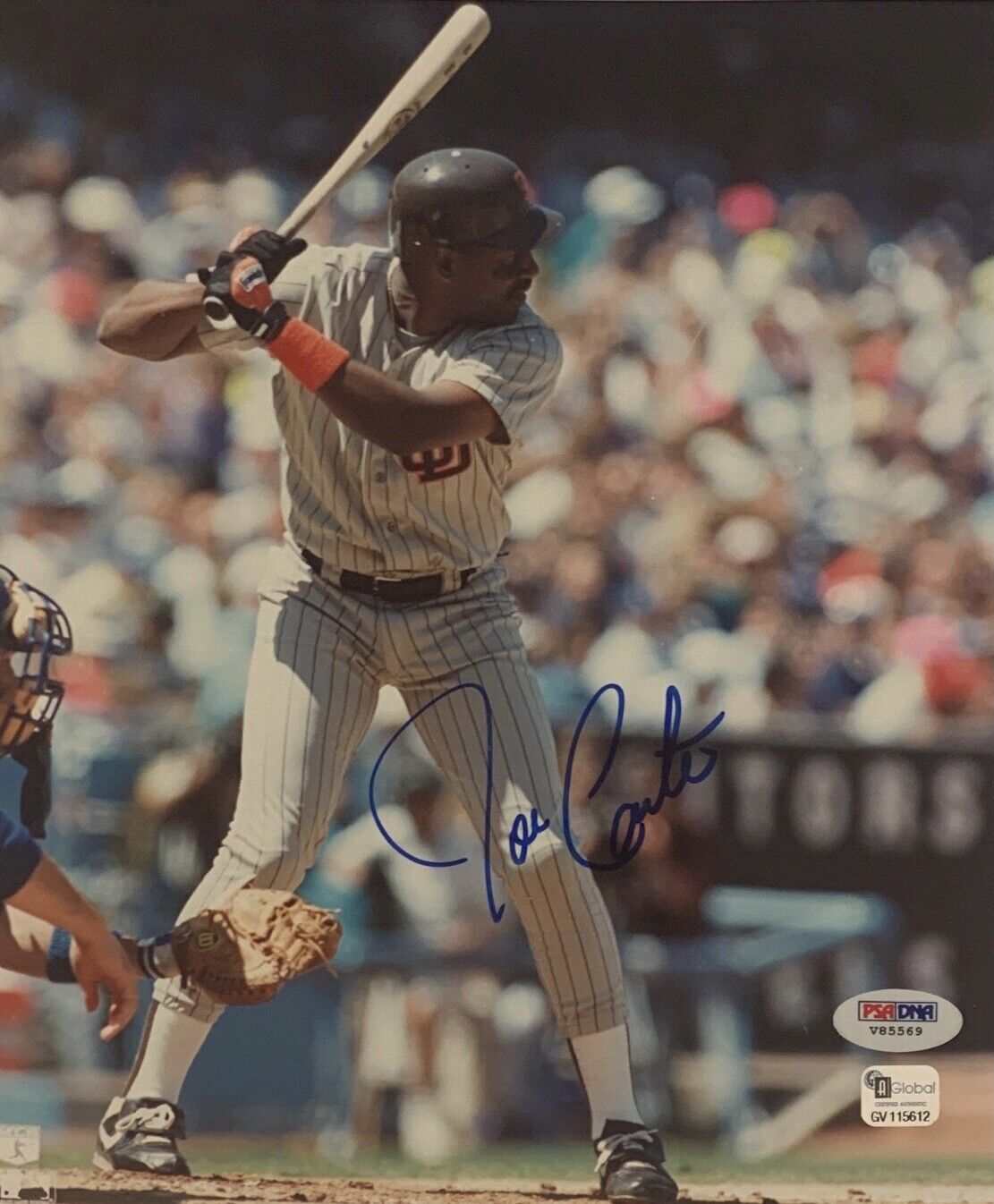 Joe Carter Signed San Diego Padres 8x10 Photo Poster painting PSA V85569