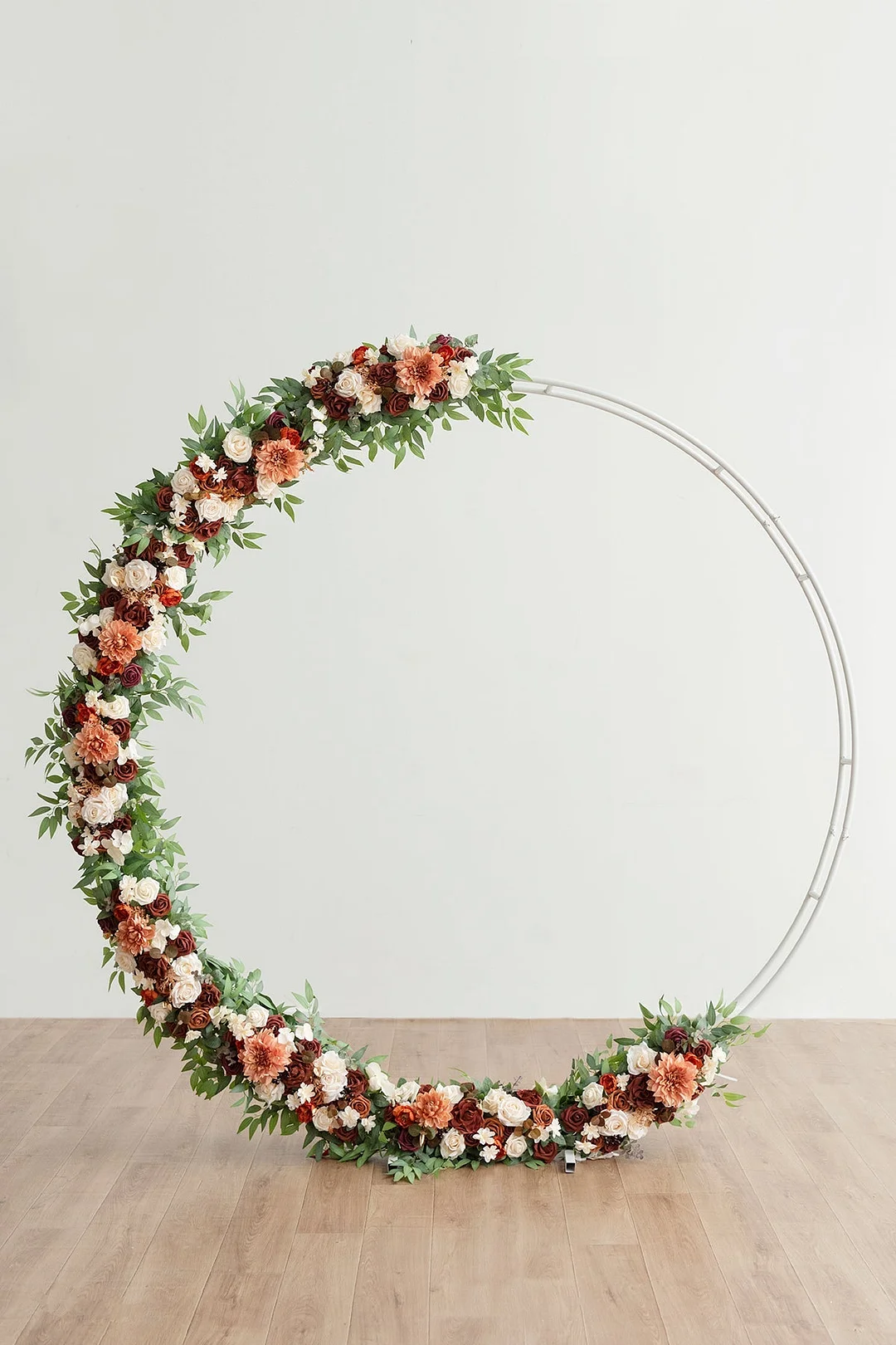 Flower Arrangements for Arch Decor in Sunset Terracotta