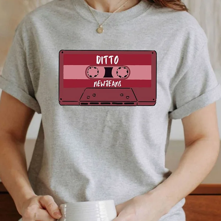 NewJeans OMG Ditto Cassette Tape T-shirt