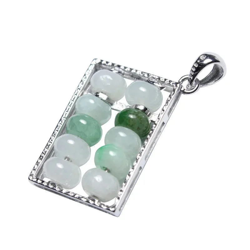 Abacus Jade Prosperity Necklace Pendant