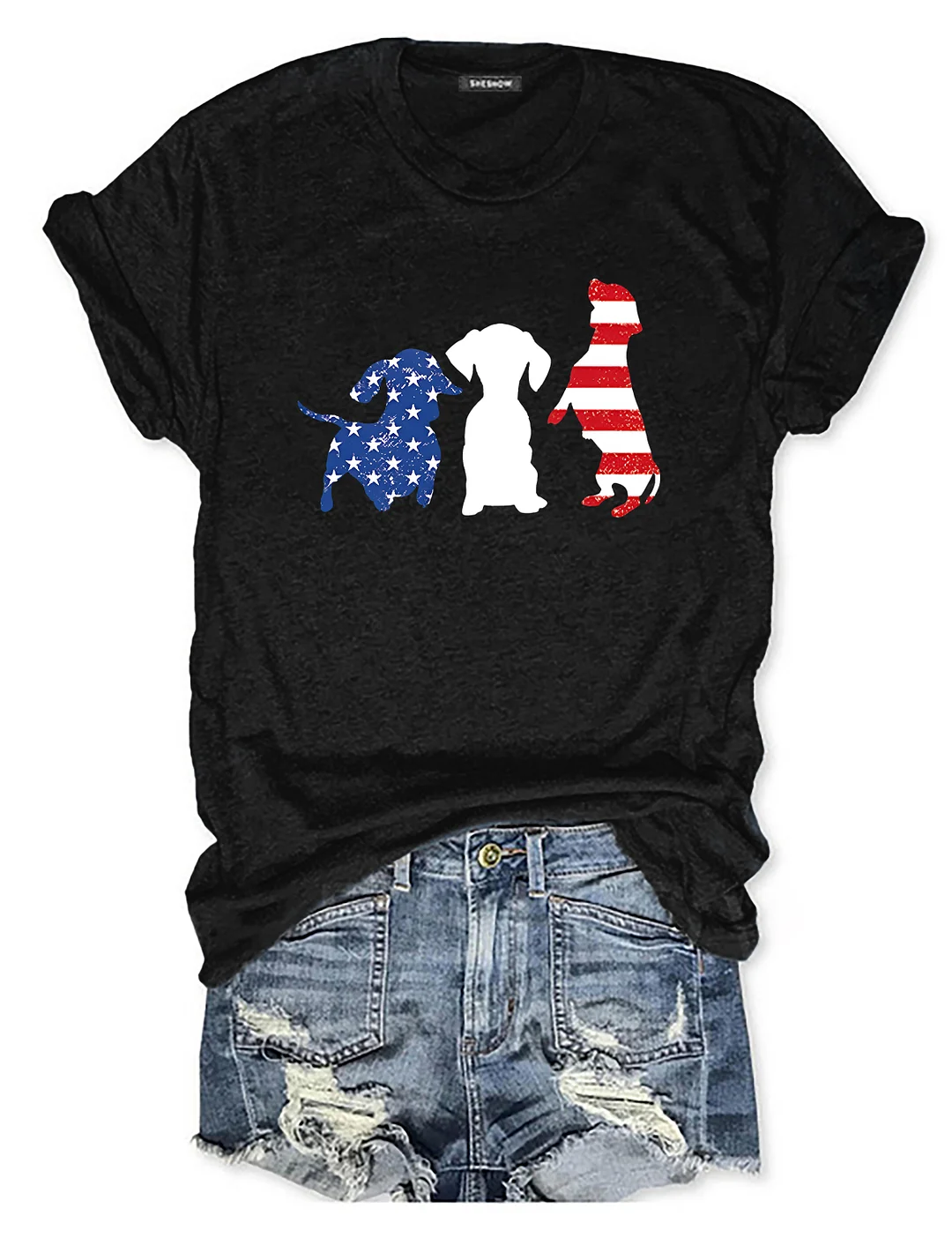 4th July Dachshund T-shirt