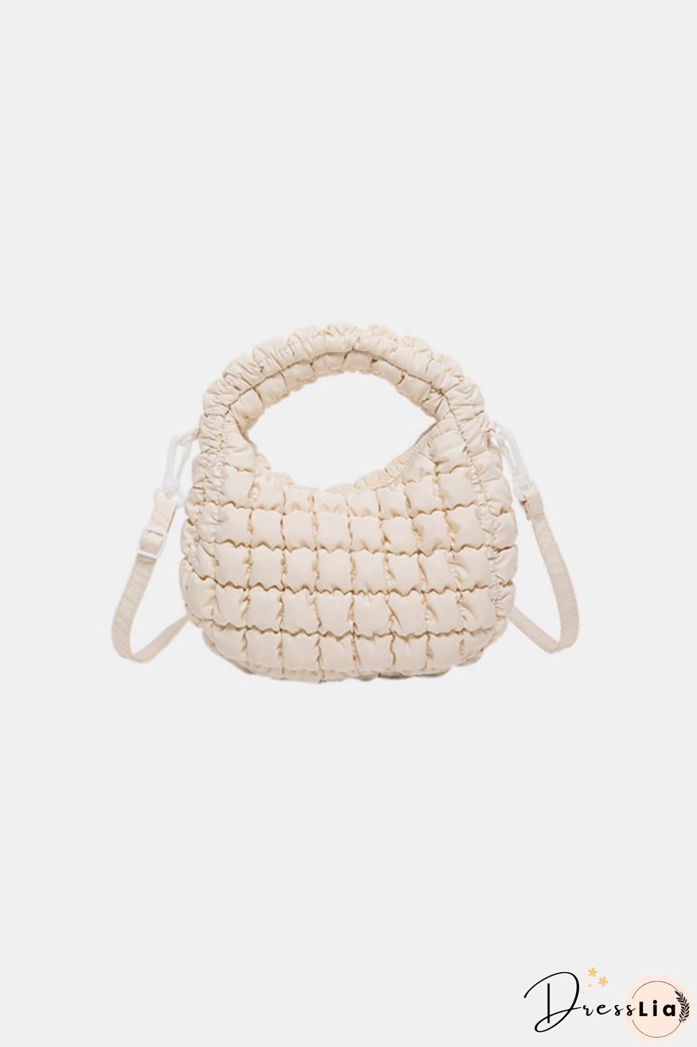 Quilted Puffy Removable Strap Crossbody Bag