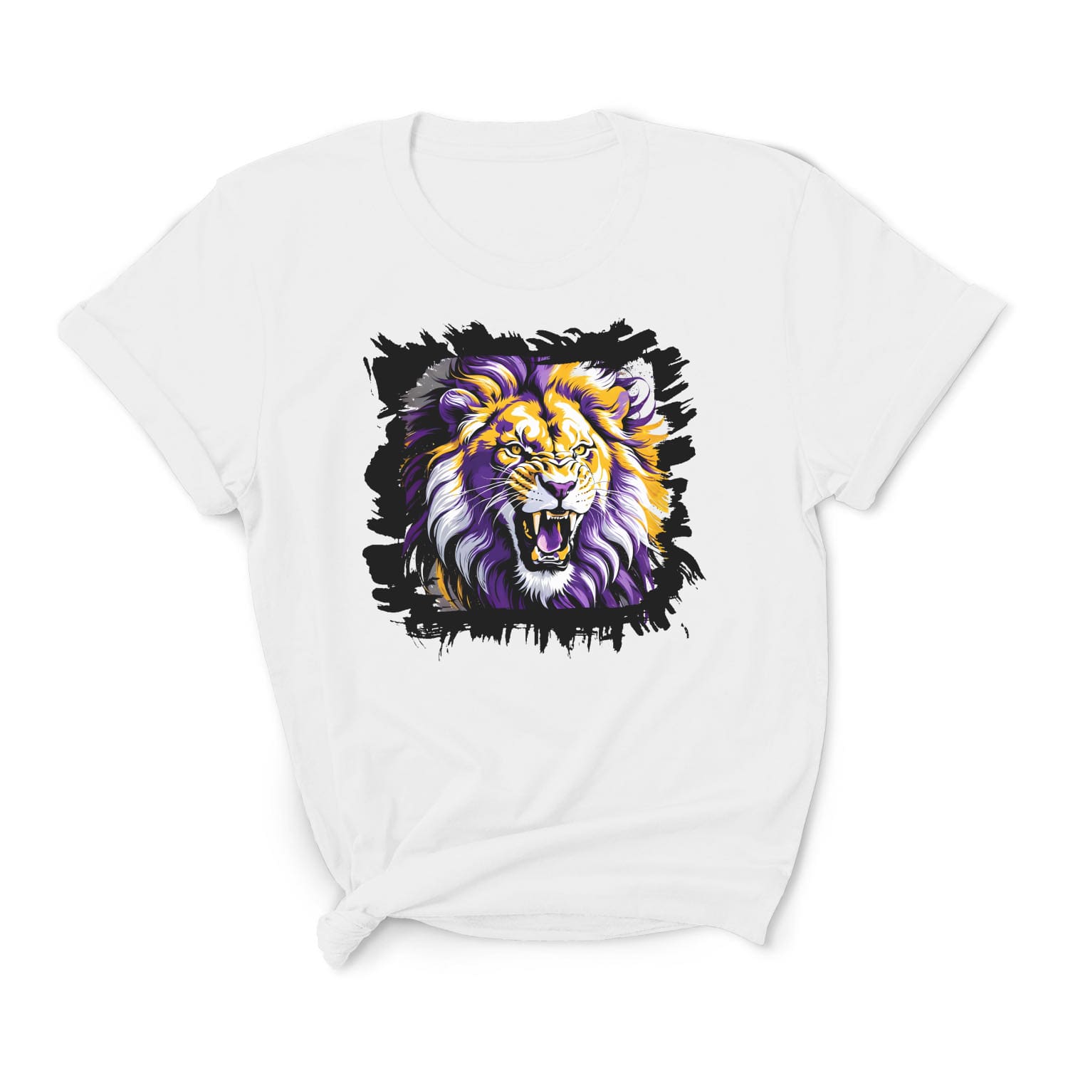 Nonbinary t-shirt subtle roaring lion