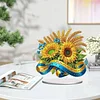 (US Local)Flower Double Sided Effect Table Top Diamond Painting Desktop Ornaments Kit (Sunflower B)