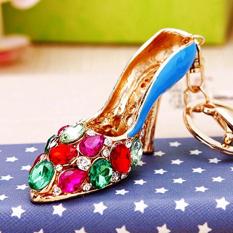Elegant Korean Style Bag Metal Inlay Rhinestones Women’s Bag Pendant Keychain