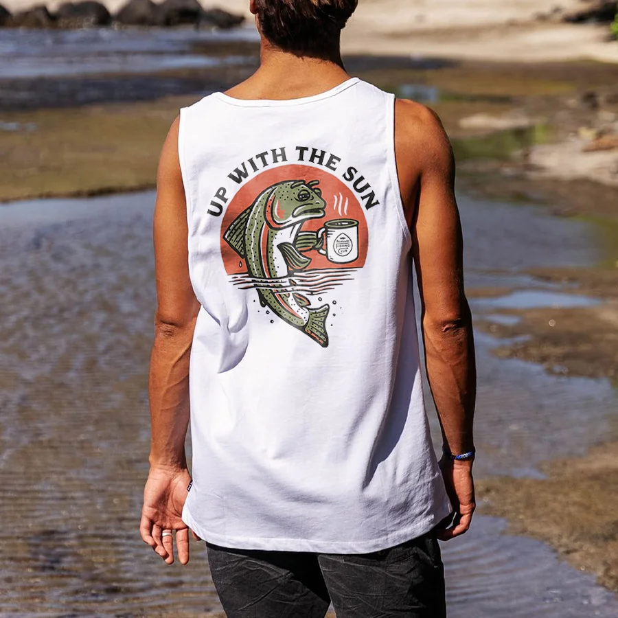 Up With The Sun Printed Men's Tank