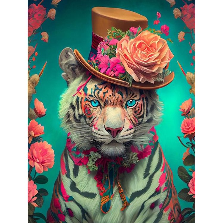 Tiger 11CT Stamped Cross Stitch (40*50CM) fgoby
