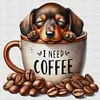 (Multi-Style) Dog Coffee Cup-11CT Stamped Cross Stitch 40*40cm/15.75*15.75in tapestrymarket