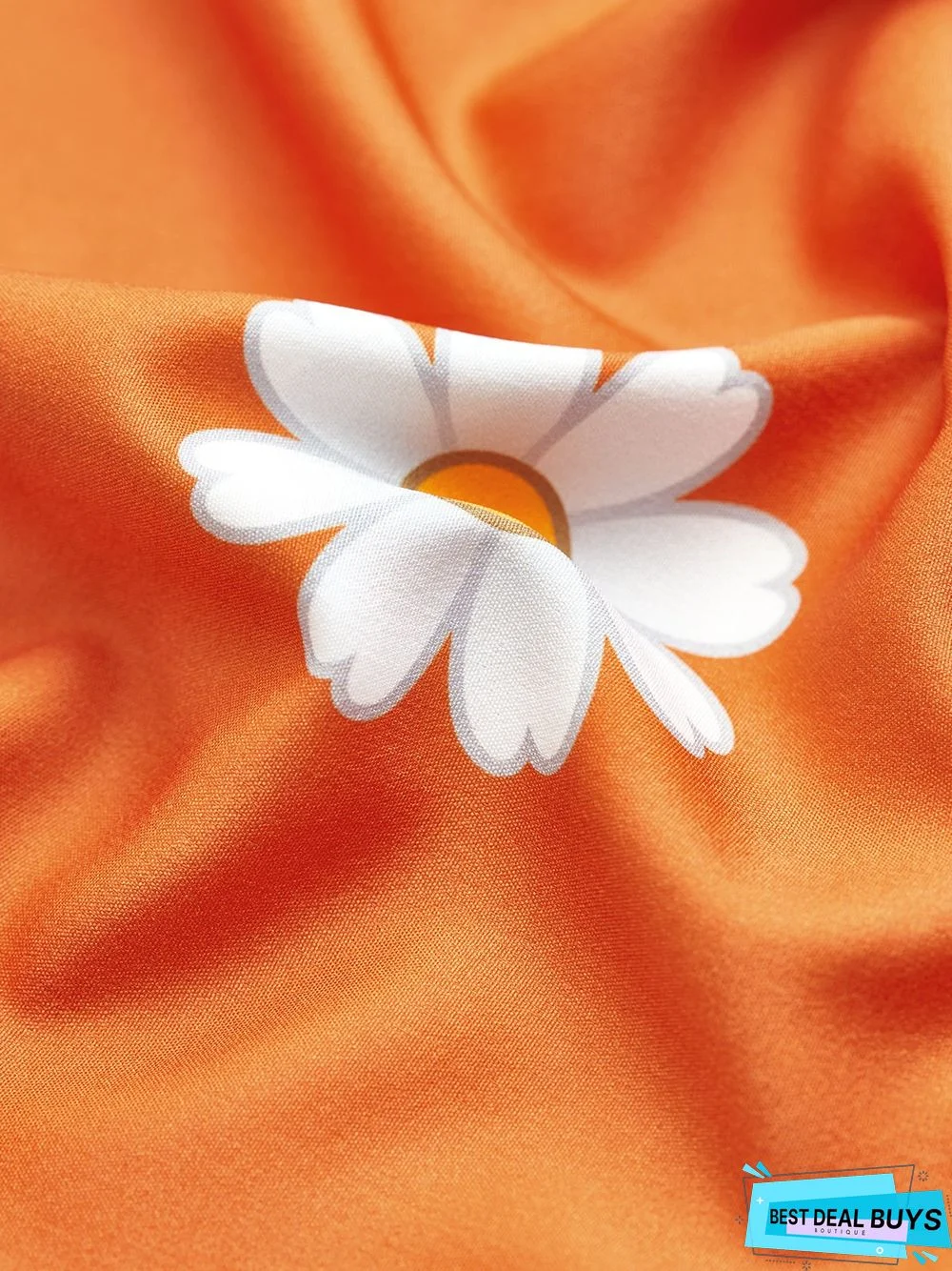 Casual Daisy Loose V neck Three Quarter Blouse