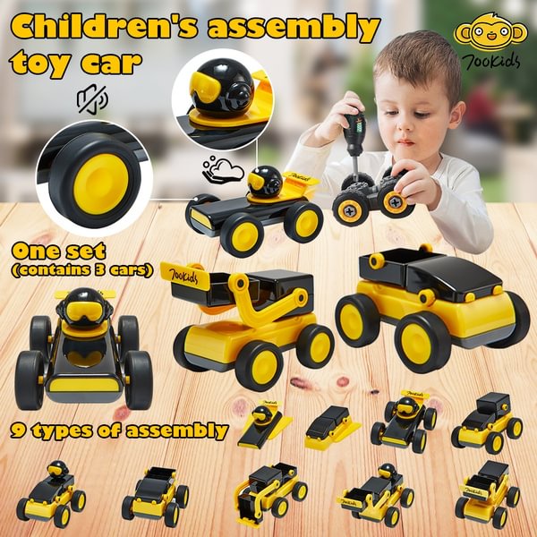 700Kids Children's Toy Car, Alloy Car, Taxi, Container Truck, Engineering Vehicle Model Set Color Box (A Set Of 3Pcs)