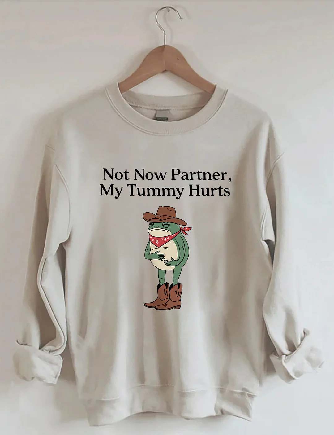 Not Now Partner My Tummy Hurts Sweatshirt