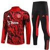 2023/2024 Manchester United Half-Pull Training Suit Red Football Shirt 1:1 Thai Quality