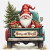 Truck Santa Claus Full 11CT DIY Stamped Cross Stitch Kits for Adult 40x40cm tapestrymarket
