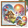 Heart-Shaped Flowers-11CT Stamped Cross Stitch 40*40cm/15.75*15.75in tapestrymarket