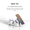 Charger Stand, 3 in 1 Wireless Magsafe Charger with 2x33W USB C Charging Ports for iPhone/Apple Watch/iPad/iPod, Portable Magsafe Charger for Home/Travel/Camping, etc.