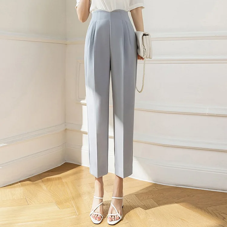 High-rise Slightly stretchy Daily Casual Pants QueenFunky