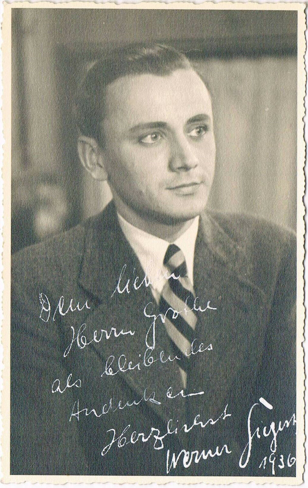 Werner Siegert + autograph signed postcard Photo Poster painting 3.5x5.5