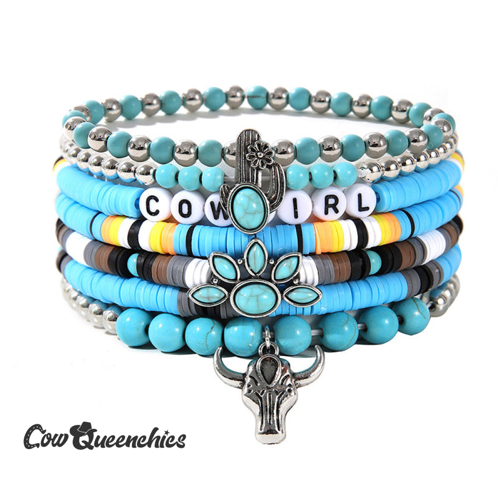 Vintage Bohemian Turquoise Bracelets Multicolor / One-Size