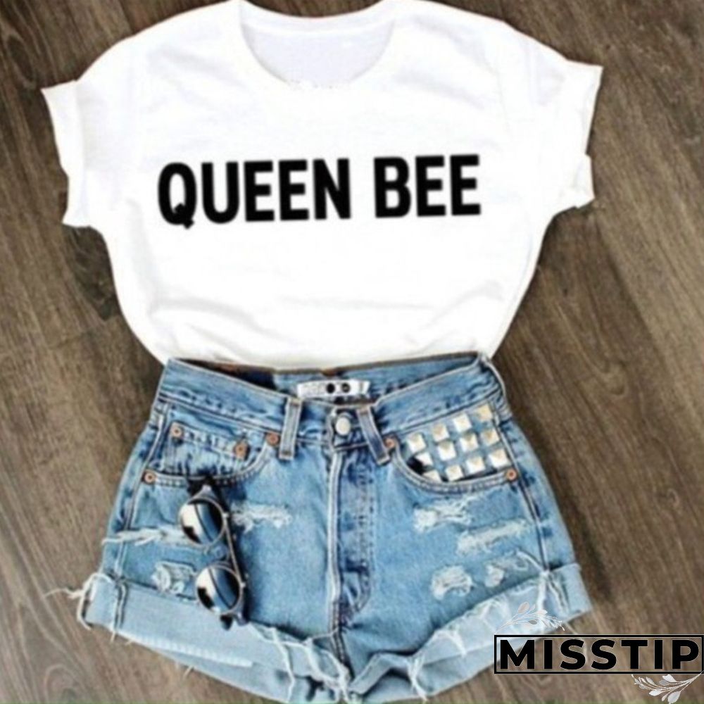 Orange Fashion Casual Daily O Neck Short Sleeve Regular Sleeve Regular Letter Character Tops