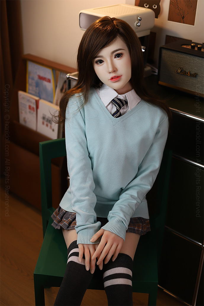 Mesedoll 155cm Realistic College Girl Doll with Blue Sweater H4717 MESEDOLL HANIDOLL