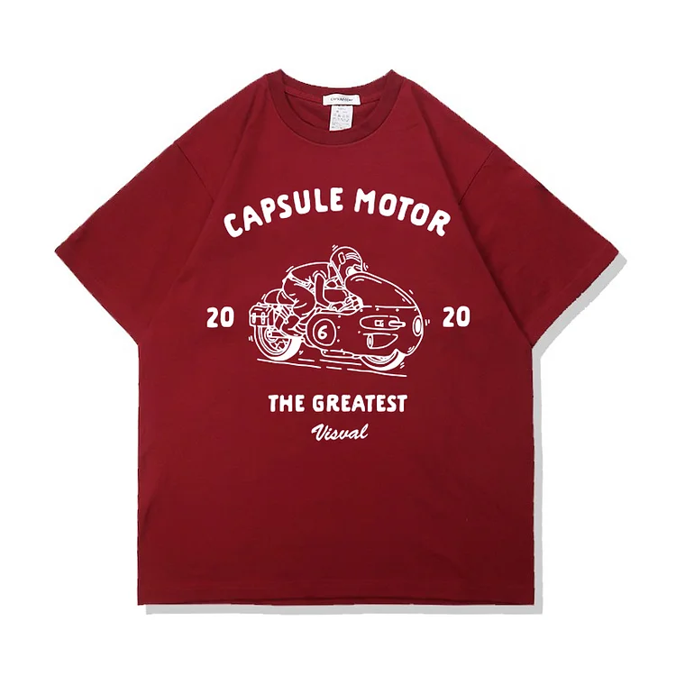 Pure Cotton Dragon Ball Capsule Motor T-shirt weebmemes