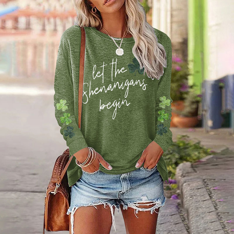 Let The Shenanigans Begin Print T-Shirt wearshes