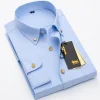 High-end business casual solid color no-iron anti-wrinkle shirt