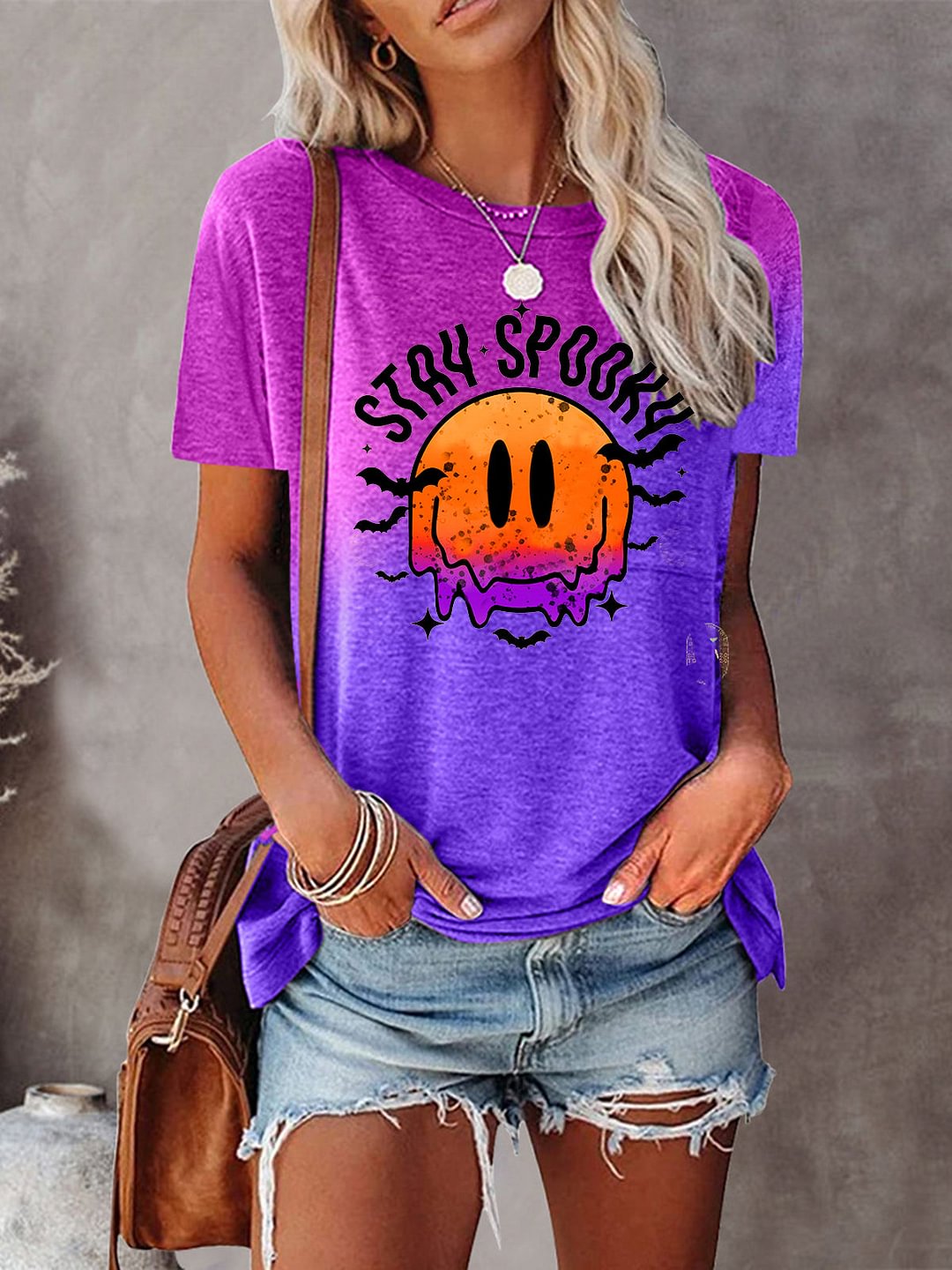 Stay Spooky Funny Saying Tie-Dye Tee