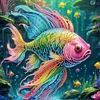 (40*40cm)Fish - Crystal Rhinestone Diamond Painting