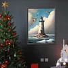 Leuchtturm am Meer - Rundbohrer Diamantmalerei - 30 * 40cm