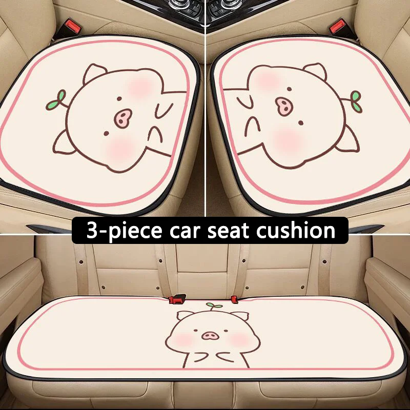3pcs of cartoon duck cushions all season General Motors seat covers anti slip wear-resistant car interior accessories