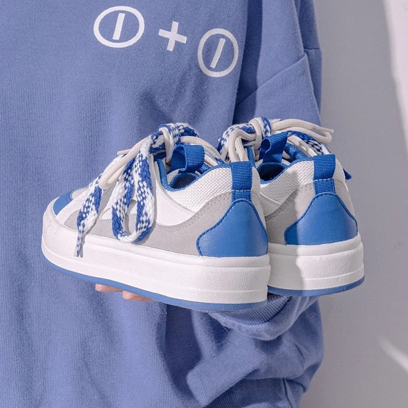 Women's Shoes 2022 New Fashion Spring Thick-Soled Women Sneakers Breathable Korean Style Low-top Comfy Casual Platform Shoes