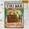 Personalized Tiki Bar Come To Get Smashed Custom Classic Metal Signs