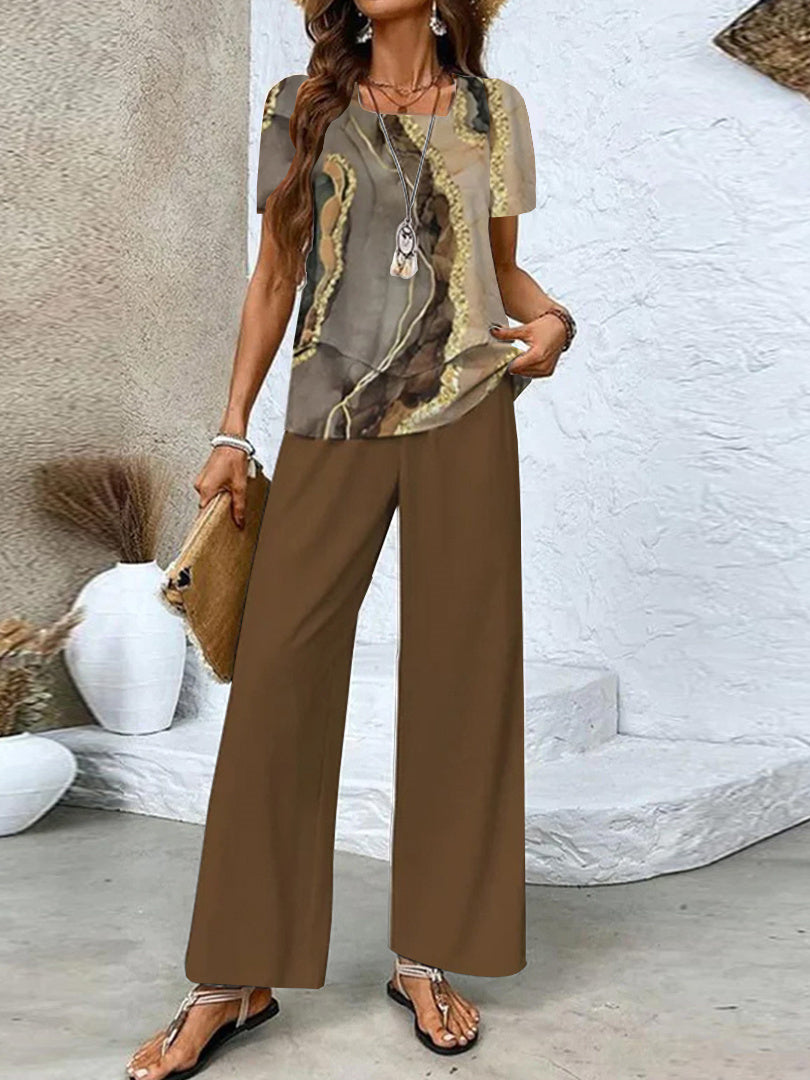 Women Long Sleeve V-neck Graphic Floral Printed Top