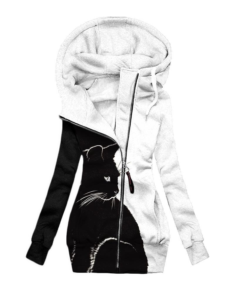 Women's Daily Vintage Print Hoodie-082201