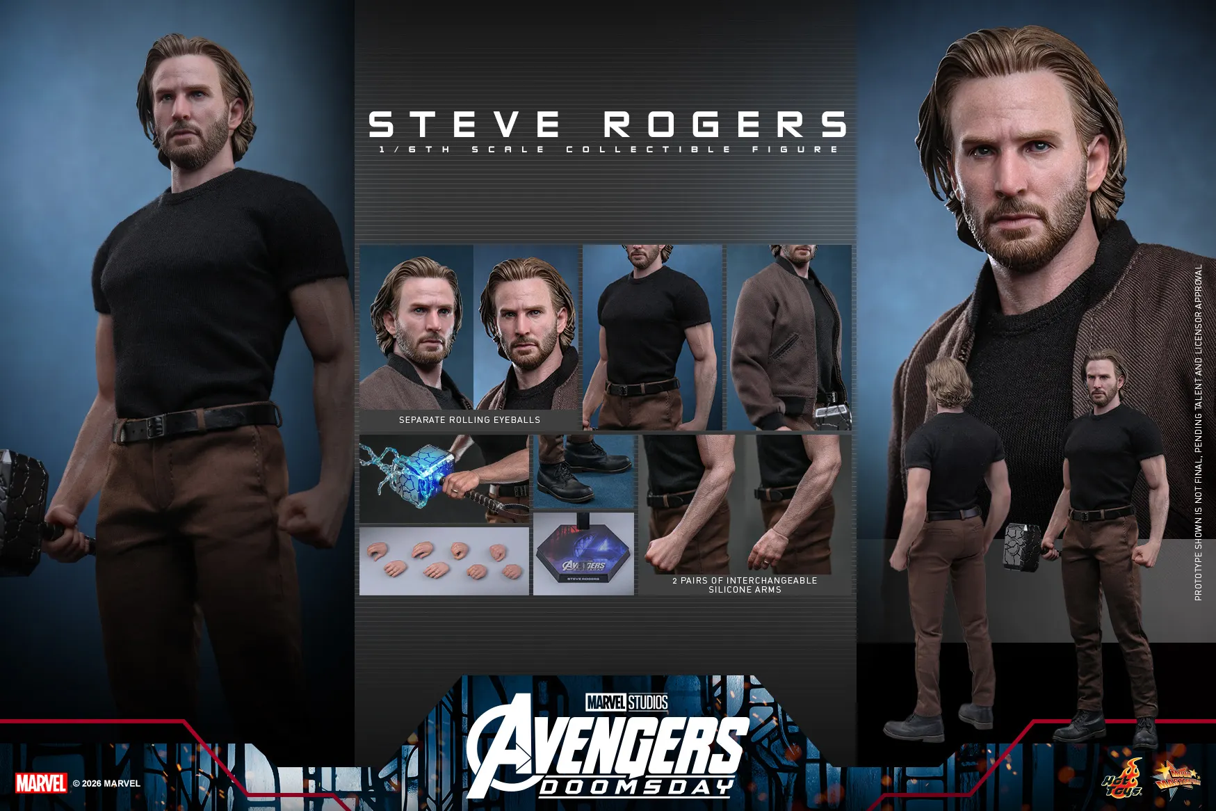 Hottoys - Avengers: Doomsday Steve Rogers 1/6th scale Collectible Figure MMS928 (Licensed)-
