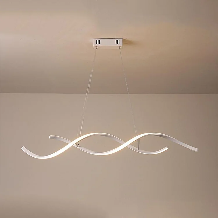 Dual Wave Design Dimmable Pendant Lighting Modern Metal LED Kitchen Lighting Dining Room Lighting Ceiling Light - Appledas