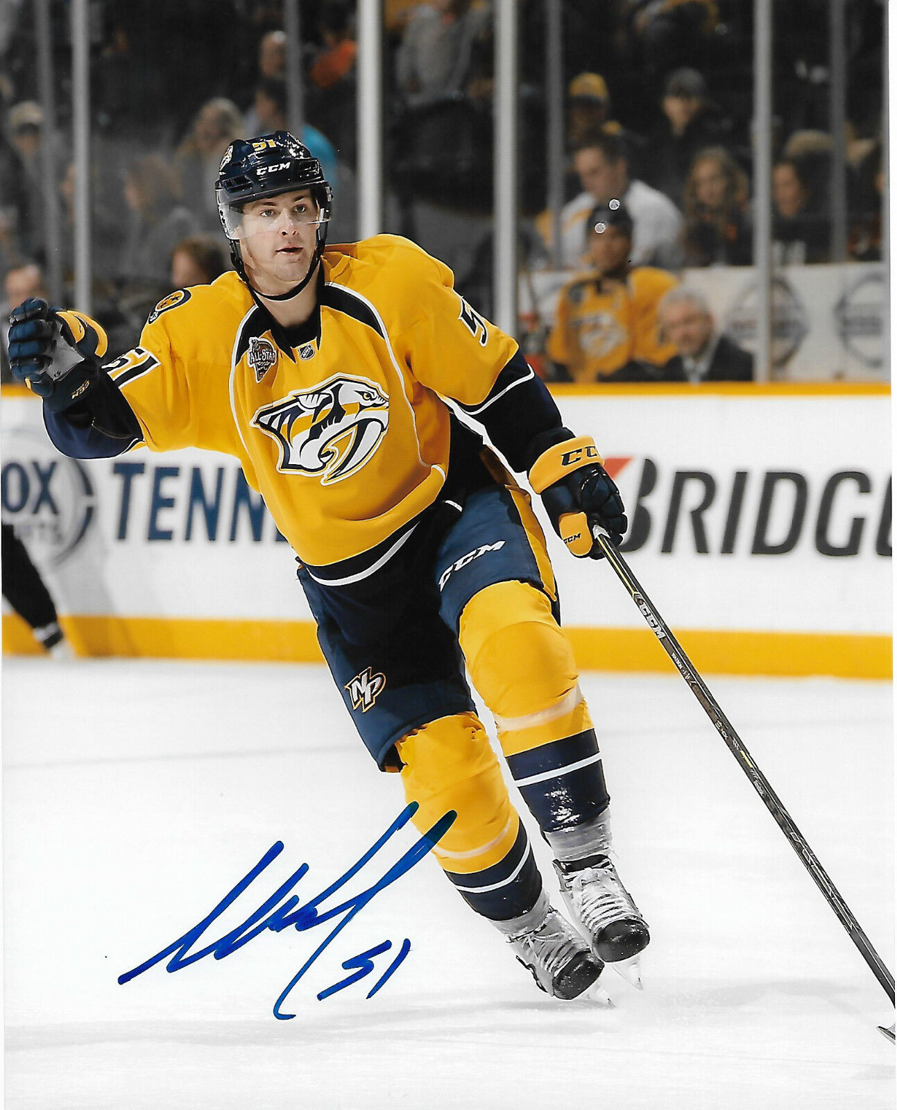 Nashville Predators Austin Watson Signed Autographed 8x10 NHL Photo Poster painting COA H