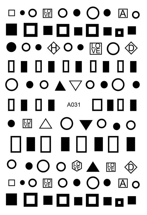 Black Wave Gold Stars White Line Nail Art Stickers Designs Manicure Sticker Back Glue Accessories for Nail Art Decoration Decals