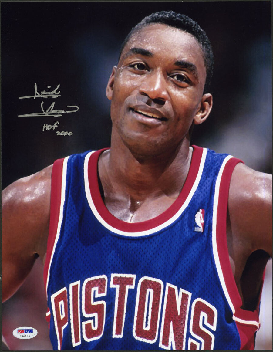 Isiah Thomas SIGNED 11x14 Photo Poster painting + HOF 2000 Detroit Pistons PSA/DNA AUTOGRAPHED