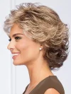 Women's Brown Short Hair Fluffy Curly Wig