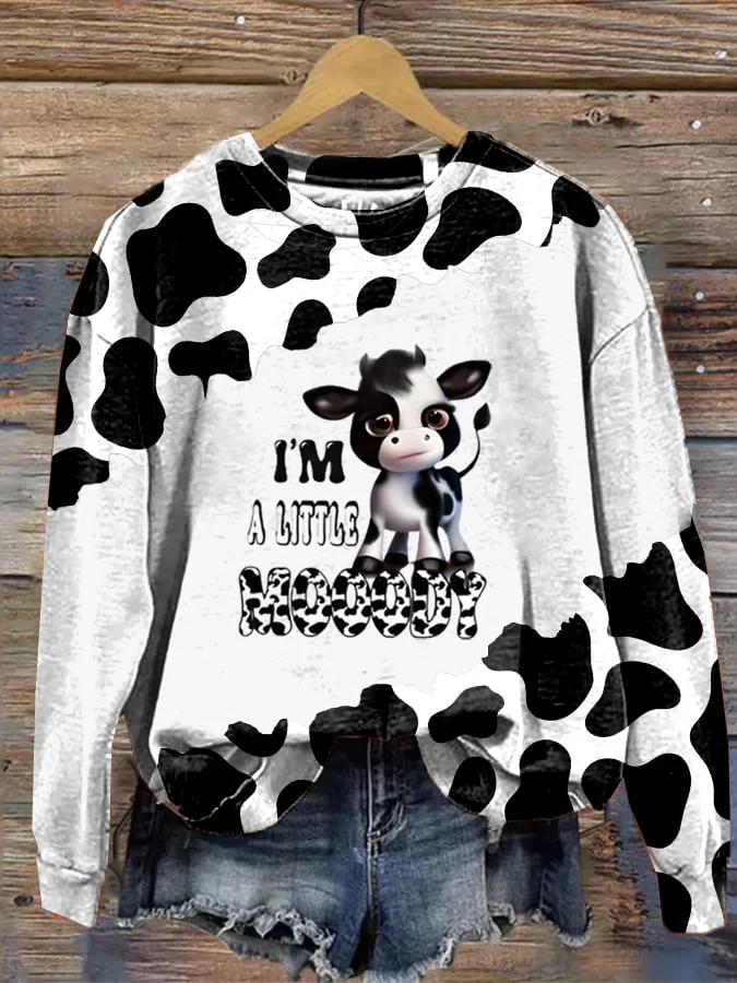 I'm A Little Mooody Calf Cow Sweatshirt