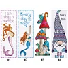 (Multi-Style)Goblin-11CT Stamped Cross Stitch Bookmark 18*6cm(Double Sided)