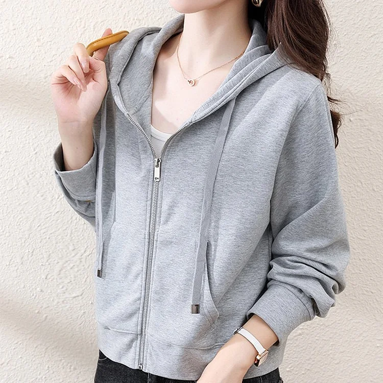 Gray Long Sleeve Shift Outerwear QueenFunky