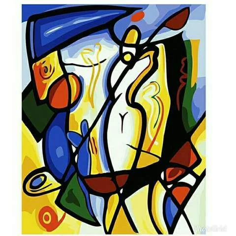 DIY Paint by Numbers Kit for Adults - Modern Figure Shape、bestdiys、sdecorshop